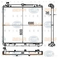 Радиатор охлаждения двигателя HELLA 47164 EX4DXA 8mk376790311 _BEHR HELLA SERVICE_