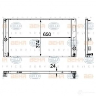 Радиатор охлаждения двигателя HELLA 46300 8mk376729601 T0NR7G _BEHR HELLA SERVICE_ - Изображение 6