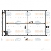 Радиатор охлаждения двигателя HELLA _BEHR HELLA SERVICE_ 6MDT3T 8mk376718001 45827 - Изображение 5
