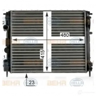 Радиатор охлаждения двигателя HELLA _BEHR HELLA SERVICE_ 4ORGE 8mk376700584 44836 - Изображение 4