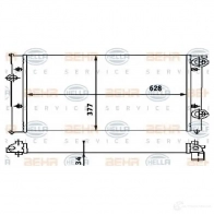 Радиатор охлаждения двигателя HELLA 8mk376714684 Volkswagen Golf 3 (1H1) Хэтчбек 1.9 TD.GTD 75 л.с. 1991 – 1997 _BEHR HELLA SERVICE_ E9WDE