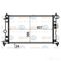 Радиатор охлаждения двигателя HELLA Q8CR2P1 45907 _BEHR HELLA SERVICE_ 8mk376718711