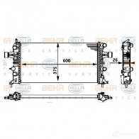 Радиатор охлаждения двигателя HELLA 8mk376710664 4OI5AXI _BEHR HELLA SERVICE_ Opel Astra (G) 2 Универсал 1.2 16V (F35) 75 л.с. 2000 – 2004