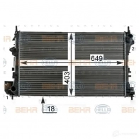 Радиатор охлаждения двигателя HELLA 8mk376700664 44846 TA4I295 _BEHR HELLA SERVICE_ - Изображение 4