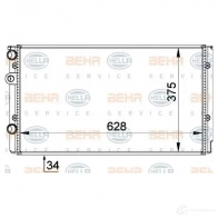 Радиатор охлаждения двигателя HELLA 8mk376714544 45567 _BEHR HELLA SERVICE_ JLGOP