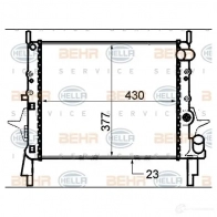 Радиатор охлаждения двигателя HELLA 8mk376717341 45774 _BEHR HELLA SERVICE_ WUVAB
