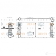 Радиатор охлаждения двигателя HELLA 41JTEA 45496 _BEHR HELLA SERVICE_ 8mk376713721 - Изображение 3