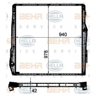 Радиатор охлаждения двигателя HELLA 4045621513610 X7GV GT 47290 8mk376906301 - Изображение 2