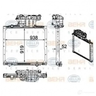 Радиатор охлаждения двигателя HELLA 8mk376756021 6IWOVWN _BEHR HELLA SERVICE_ 46595 - Изображение 5