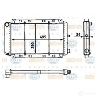 Радиатор охлаждения двигателя HELLA 8mk376715461 45643 XNWBBF2 _BEHR HELLA SERVICE_