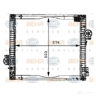 Радиатор охлаждения двигателя HELLA 45170 E9AOD1 _BEHR HELLA SERVICE_ 8mk376710021 - Изображение 4