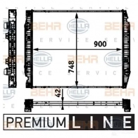 Радиатор охлаждения двигателя HELLA _BEHR HELLA SERVICE_ 46161 8mk376721791 HM85RC - Изображение 1
