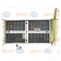 Радиатор охлаждения двигателя HELLA 8mk376900104 L7CQSH _BEHR HELLA SERVICE_ 47226 - Изображение 4