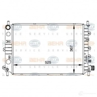 Радиатор охлаждения двигателя HELLA _BEHR HELLA SERVICE_ 8mk376706651 VPUV1 44972