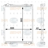 Радиатор охлаждения двигателя HELLA 1437475527 8mk376756174 T3 VFO