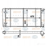 Радиатор охлаждения двигателя HELLA F16W3 45444 8mk376713311 _BEHR HELLA SERVICE_ - Изображение 5