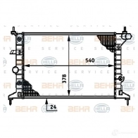 Радиатор охлаждения двигателя HELLA 85HJP _BEHR HELLA SERVICE_ Opel Vectra (B) 2 Универсал 1.8 i 16V (F35) 116 л.с. 1996 – 2000 8mk376720401