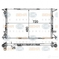 Радиатор охлаждения двигателя HELLA 8mk376753491 46466 FQ6OFX _BEHR HELLA SERVICE_ - Изображение 5