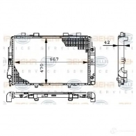 Радиатор охлаждения двигателя HELLA 8mk376711171 F9Y5Z 45245 _BEHR HELLA SERVICE_ - Изображение 5