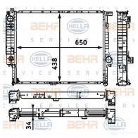 Радиатор охлаждения двигателя HELLA _BEHR HELLA SERVICE_ 1SGU2 8mk376711501 45281 - Изображение 3