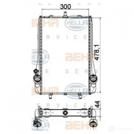 Радиатор охлаждения двигателя HELLA U2PCWYM 46840 8mk376765131 _BEHR HELLA SERVICE_ - Изображение 6