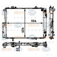 Радиатор охлаждения двигателя HELLA 8mk376712531 _BEHR HELLA SERVICE_ 45363 7JU55DH - Изображение 5