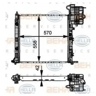 Радиатор охлаждения двигателя HELLA _BEHR HELLA SERVICE_ 8mk376721391 3BRYJ 46123 - Изображение 5