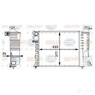 Радиатор охлаждения двигателя HELLA 8mk376717511 _BEHR HELLA SERVICE_ FCW8WH Peugeot 306 1 (7A, 7C, N3, N5) Хэтчбек 1.1 60 л.с. 1993 – 2001