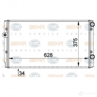 Радиатор охлаждения двигателя HELLA N1RZB Volkswagen Golf 3 (1H1) Хэтчбек 1.9 D 64 л.с. 1991 – 1997 8mk376714491 _BEHR HELLA SERVICE_