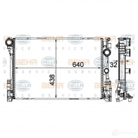 Радиатор охлаждения двигателя HELLA Mercedes GLK (X204) 1 Кроссовер _BEHR HELLA SERVICE_ Z5Y7H 8mk376701411