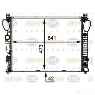 Радиатор охлаждения двигателя HELLA 45710 FFT6EAS 8mk376716331 _BEHR HELLA SERVICE_ - Изображение 6