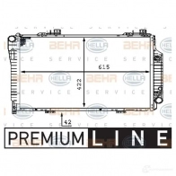 Радиатор охлаждения двигателя HELLA URQJJJ5 8mk376710361 _BEHR HELLA SERVICE_ Mercedes C-Class (S202) 1 Универсал 2.2 C 200 T CDI (2094) 102 л.с. 1998 – 2001
