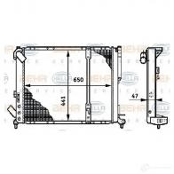 Радиатор охлаждения двигателя HELLA 8mk376708461 _BEHR HELLA SERVICE_ CYUXH2L Renault Laguna (K56) 1 Универсал 2.2 dT (K569) 113 л.с. 1996 – 2001