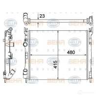 Радиатор охлаждения двигателя HELLA 8mk376700384 _BEHR HELLA SERVICE_ 44809 ONYZSD - Изображение 5