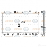 Радиатор охлаждения двигателя HELLA 8mk376718531 XO9AI _BEHR HELLA SERVICE_ Toyota Camry (XV20) 2 Седан 2.2 (SxV20) 131 л.с. 1996 – 2001