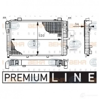 Радиатор охлаждения двигателя HELLA 8mk376711251 45257 _BEHR HELLA SERVICE_ M4YIE6 - Изображение 3