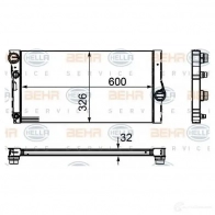 Радиатор охлаждения двигателя HELLA _BEHR HELLA SERVICE_ 46504 6FI1LG 8mk376754131 - Изображение 5