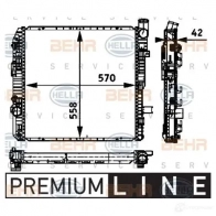 Радиатор охлаждения двигателя HELLA _BEHR HELLA SERVICE_ 46093 MEL1E9 8mk376721111