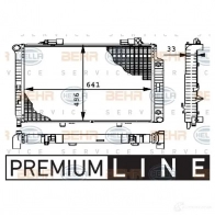 Радиатор охлаждения двигателя HELLA 8mk376712761 Mercedes E-Class (W210) 2 Седан 2.9 E 290 Turbo D (217) 129 л.с. 1996 – 1999 _BEHR HELLA SERVICE_ DUS1CN4