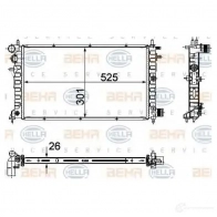 Радиатор охлаждения двигателя HELLA 45723 _BEHR HELLA SERVICE_ 8mk376716461 EAKC2RR
