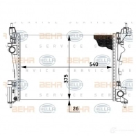 Радиатор охлаждения двигателя HELLA _BEHR HELLA SERVICE_ Fiat Punto (188) 2 Хэтчбек 1.4 87 л.с. 2010 – 2012 8mk376728784 WK3X0GJ