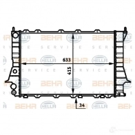 Радиатор охлаждения двигателя HELLA _BEHR HELLA SERVICE_ 8mk376713604 45487 9GHPEU9