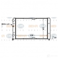 Радиатор охлаждения двигателя HELLA _BEHR HELLA SERVICE_ X92NUF9 Volkswagen Polo (6V5) 3 Универсал 1.4 60 л.с. 1997 – 2001 8mk376773791