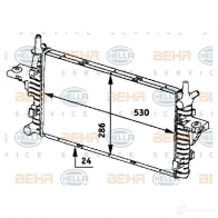 Радиатор охлаждения двигателя HELLA QJQP1 8mk376719754 _BEHR HELLA SERVICE_ 45998 - Изображение 5
