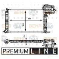 Радиатор охлаждения двигателя HELLA _BEHR HELLA SERVICE_ 45534 E8995Z 8mk376714321 - Изображение 6