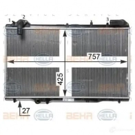 Радиатор охлаждения двигателя HELLA _BEHR HELLA SERVICE_ 8mk376771681 47006 FVV86 - Изображение 5