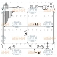 Радиатор охлаждения двигателя HELLA 47043 _BEHR HELLA SERVICE_ H6PJXQV 8mk376773471