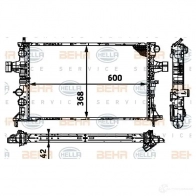 Радиатор охлаждения двигателя HELLA 8mk376713004 Opel Astra (G) 2 Седан 2.0 DI (F69) 82 л.с. 1998 – 2005 _BEHR HELLA SERVICE_ PVX01