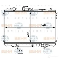 Радиатор охлаждения двигателя HELLA 45014 _BEHR HELLA SERVICE_ 70TSVS 8mk376707421
