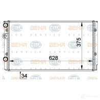 Радиатор охлаждения двигателя HELLA _BEHR HELLA SERVICE_ CJ662X1 45566 8mk376714541 - Изображение 4